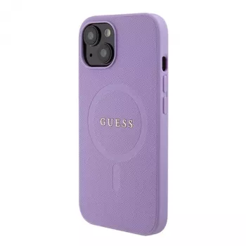 Guess GUHMP15MPSAHMCU Saffiano MagSafe tvrda futrola za iPhone 15 Plus / 14 Plus 6,7 inch ljubičasta