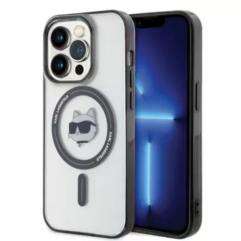 Karl Lagerfeld KLHMP15LHCHNOTK iPhone 15 Pro 6,1 inch prozirna tvrda futrola IML Choupette Head MagSafe