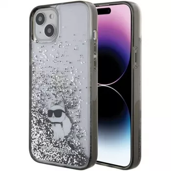 Karl Lagerfeld KLHCP15MLKCNSK iPhone 15 Plus / 14 Plus 6,7 inch prozirna tvrda futrola Liquid Glitter Choupette