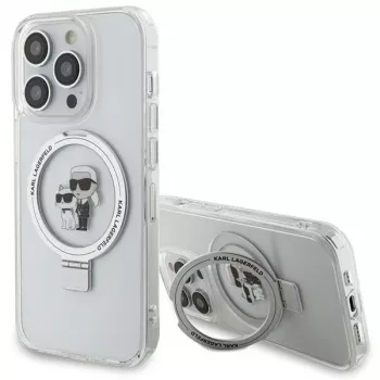Karl Lagerfeld KLHMP13XHMRSKCH tvrda futrola s prstenom za iPhone 13 Pro Max 6,7 inch bijela Karl & Choupette MagSafe