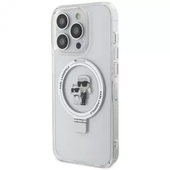 Karl Lagerfeld KLHMP13XHMRSKCH tvrda futrola s prstenom za iPhone 13 Pro Max 6,7 inch bijela Karl & Choupette MagSafe