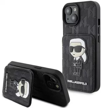 Karl Lagerfeld KLHCP15SSAKKNSCK Saffiano Ikonik tvrda futrola za iPhone 15/14/13 6,1 inch crna