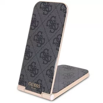 Guess sklopivi 2-u-1 bežični punjač GUDCFAL4PEGK 15W crni 4G uzorak MagSafe