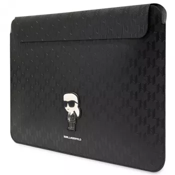 Karl Lagerfeld navlaka KLCS16SAKHPKK 16 inch crna Saffiano Monogram Ikonik za prijenosno računalo