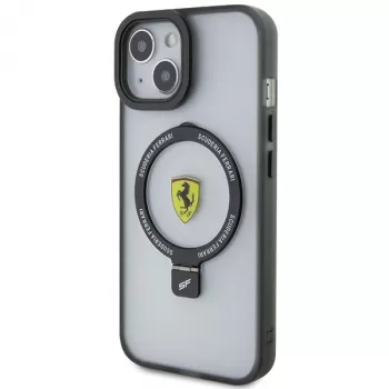 Ferrari FEHMP15MUSCAH iPhone 15 Plus / 14 Plus 6.7 inch Transparent Hard Case with Ring Stand, MagSafe, 2023 Collection
