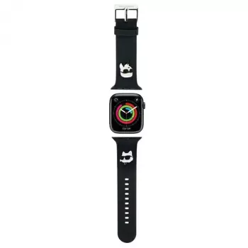 Karl Lagerfeld 3D Rubber Karl & Choupette Heads NFT remen za Apple Watch 38/40/41mm crni