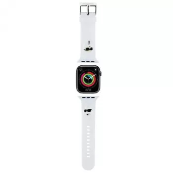Karl Lagerfeld 3D Rubber Karl & Choupette Heads NFT remen za Apple Watch 42/44/45/49mm bijeli