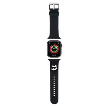 Karl Lagerfeld 3D Rubber Choupette Head remen za Apple Watch 38/40/41mm crni
