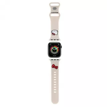 Hello Kitty HKAWMSCHBLE silikonski remen za Apple Watch 38/40/41mm bež