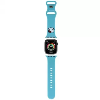 Hello Kitty HKAWMSCHBLB remen za Apple Watch 38/40/41mm plavi silikonski s Kitty Head