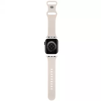 Hello Kitty HKAWMSDGPTE remen za Apple Watch 38/40/41mm bež silikonski Graffiti Tags