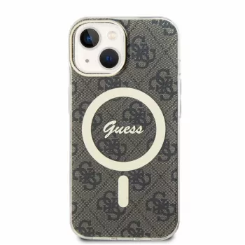 Guess GUHMP15SH4STW iPhone 15 / 14 / 13 6,1 inch smeđa tvrda futrola IML 4G MagSafe