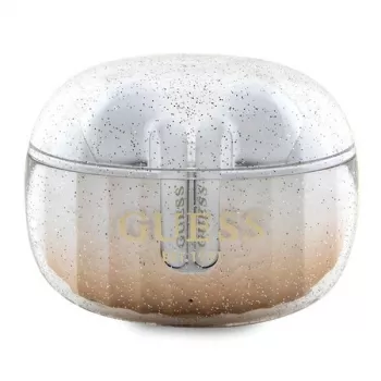 Guess Glitter Gradient Bluetooth TWS slušalice s futrolom za punjenje (zlatne)