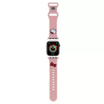 Hello Kitty HKAWLSCHBLP silikonska narukvica za Apple Watch 42/44/45/49mm ružičasta