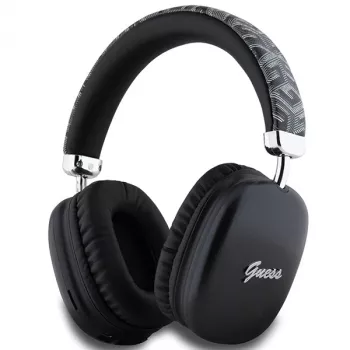 Guess Gcube Metallic Script Logo on-ear Bluetooth slušalice crne