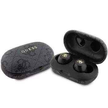 Guess 4G Metal Logo Bluetooth TWS ENC slušalice s futrolom za punjenje (crne)