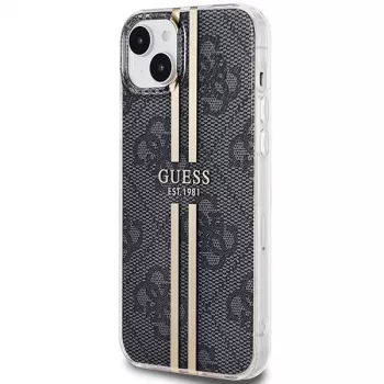 Guess GUHCP15MH4PSEGK tvrda futrola za Apple iPhone 15 Plus / 14 Plus 6,7 inch crna 4G zlatne pruge