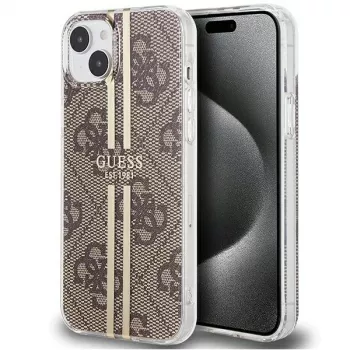Guess GUHCP15MH4PSEGW iPhone 15 Plus / 14 Plus 6,7 inch tvrda futrola IML 4G Gold Stripe smeđa