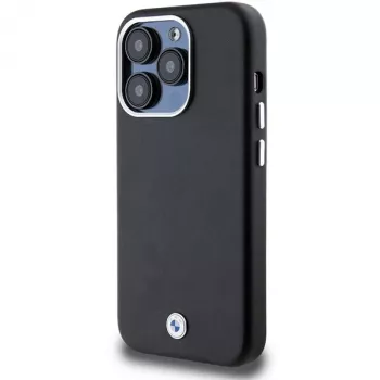 BMW Signature Wrapped Metal MagSafe Case for iPhone 14 Pro Max 6.7 inch Black