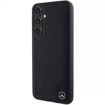 Mercedes-Benz MEHMS24S23RBGVK S24 S921 crna tvrda futrola koža Debossed Line MagSafe za Samsung Galaxy S24