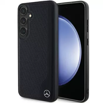 Mercedes-Benz Debossed Line kožna MagSafe tvrda futrola za Samsung Galaxy S24+ (SM-S926) - crna