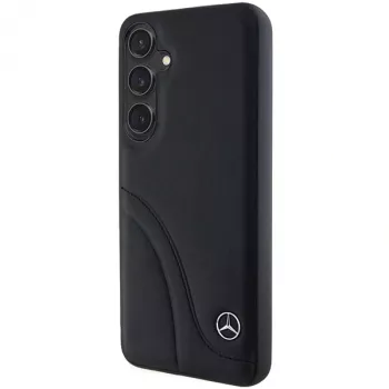 Mercedes-Benz MEHCS24M23RBCSK S24+ S926 crna tvrda futrola koža Curved Stitches za Samsung Galaxy S24+