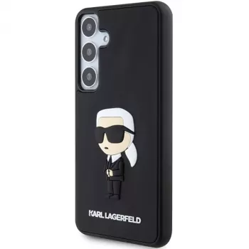 Karl Lagerfeld KLHCS24S3DRKINK S24 S921 crna tvrda futrola 3D guma Ikonik za Samsung Galaxy S24