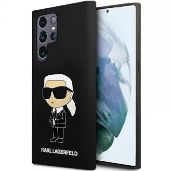 Karl Lagerfeld Ikonik silikonska futrola za Samsung Galaxy S24 Ultra crna