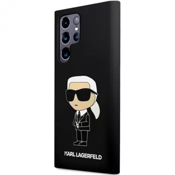 Karl Lagerfeld Ikonik silikonska futrola za Samsung Galaxy S24 Ultra crna