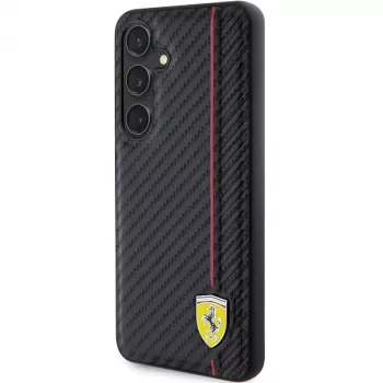 Ferrari FEHCS24SN3DUR S24 S921 Black Hardcase Carbon Printed Line for Samsung Galaxy S24