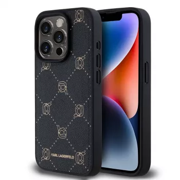 Karl Lagerfeld iPhone 15 Pro Max 6,7 inch crna MagSafe Karl Head zaštitna futrola