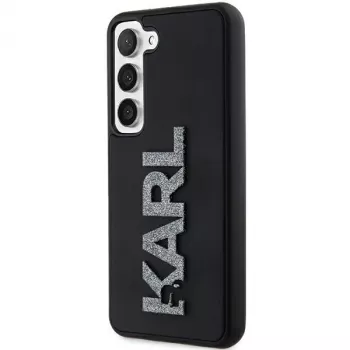 Karl Lagerfeld KLHCS24S3DMBKCK tvrda futrola za Samsung Galaxy S24, crna, 3D Rubber Glitter Logo
