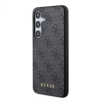 Guess GUOHCSA35G4GFGR tvrda futrola za Samsung Galaxy A35 5G, crna, 4G metalni zlatni logotip