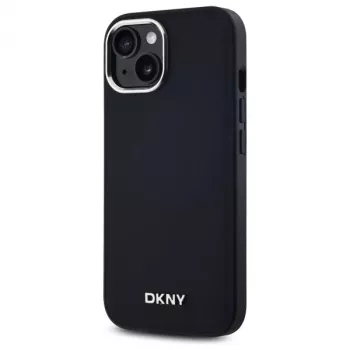 DKNY DKHMP15SPSCMCLK iPhone 15 6,1 inch crna tvrda futrola jednostavan logotip MagSafe