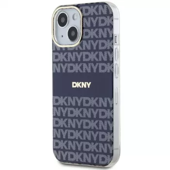 DKNY DKHMP15SHRHSEB tvrda futrola za iPhone 15/14/13 6,1 inch plava Mono & Stripe IML MagSafe