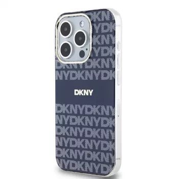 DKNY DKHMP15LHRHSEB iPhone 15 Pro 6.1 plava tvrda futrola IML Mono & Stripe MagSafe