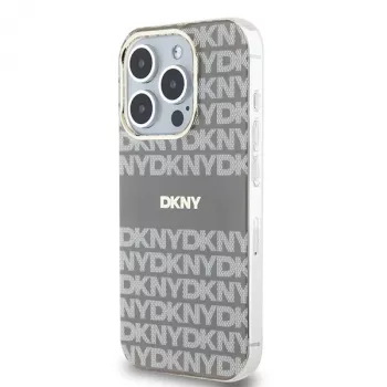 DKNY DKHMP15LHRHSEE tvrda futrola za Apple iPhone 15 Pro 6,1 inch bež IML Mono & Stripe MagSafe