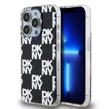 DKNY DKHCP15LHDLCEK tvrda futrola za Apple iPhone 15 Pro 6.1, crna, IML Checkered Mono Pattern