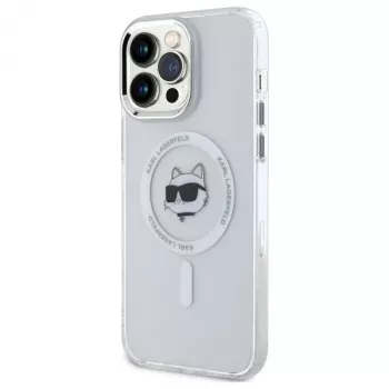 Karl Lagerfeld KLHMP13XHLSCHH iPhone 13 Pro Max 6,7 inch bijela tvrda futrola IML Metal Choupette Head MagSafe