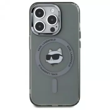 Karl Lagerfeld KF002417 iPhone 15 Pro Max 6,7 inch crna tvrda futrola IML Metal Choupette Head MagSafe