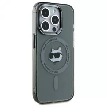 Karl Lagerfeld KF002417 iPhone 15 Pro Max 6,7 inch crna tvrda futrola IML Metal Choupette Head MagSafe