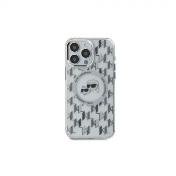 Karl Lagerfeld KLHMP15SHMCKMHT iPhone 15 6,1 inch prozirna IML Monogram Karl & Choupette Head MagSafe maska