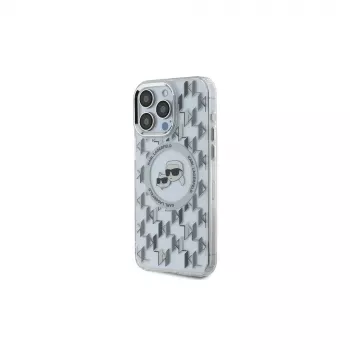 Karl Lagerfeld KLHMP15XHMCKMHT iPhone 15 Pro Max 6,7 inch prozirna IML Monogram Karl & Choupette Head MagSafe maska