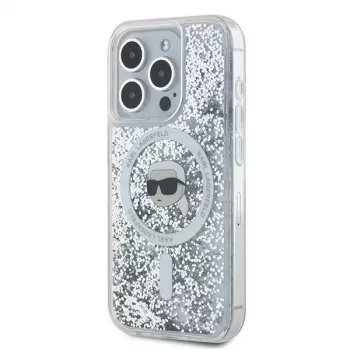 Karl Lagerfeld KLHMP15XLGKISGH iPhone 15 Pro Max 6,7 inch čvrsta maska prozirna Liquid Glitter Karl Head MagSafe