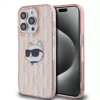 Karl Lagerfeld KLHCP14XHKLPCHP iPhone 14 Pro Max 6,7 inch ružičasta čvrsta maska IML Choupette Head & Monogram