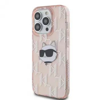 Karl Lagerfeld KLHCP14XHKLPCHP iPhone 14 Pro Max 6,7 inch ružičasta čvrsta maska IML Choupette Head & Monogram