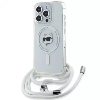 Karl Lagerfeld KLHMP14XHCCHNT iPhone 14 Pro Max 6,7 inch čvrsta maska prozirna IML Choupette Head & Cord MagSafe