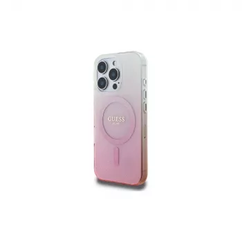 Guess IML Glitter Gradient MagSafe maska za iPhone 16 Pro (ružičasta)