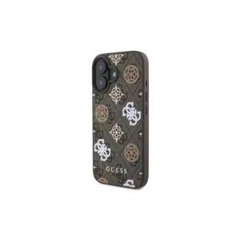 Guess Peony On 4G Background MagSafe maska za iPhone 16 (smeđa)