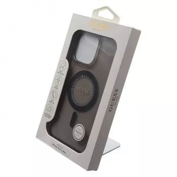 Guess IML Rhinestones MagSafe maska za iPhone 16 Pro Max (crna)